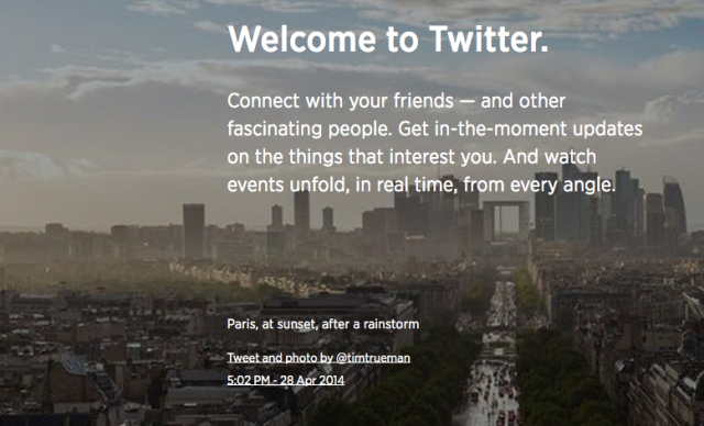 Twitter Gets a New Welcome Mat