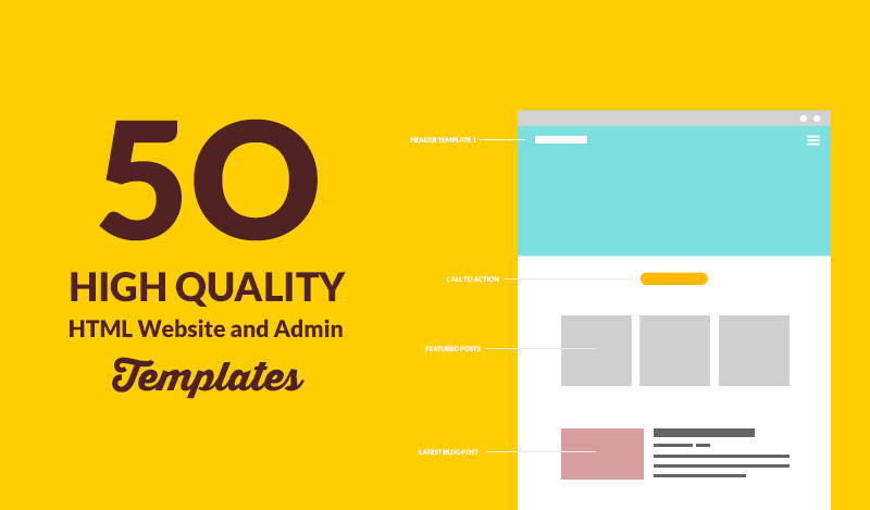 50 High Quality and Responsive HTML Website And Admin Templates That Will Blow Your Mind Off