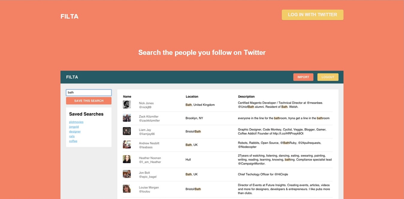 “Filta: The App Streamlining Twitter Interactions”