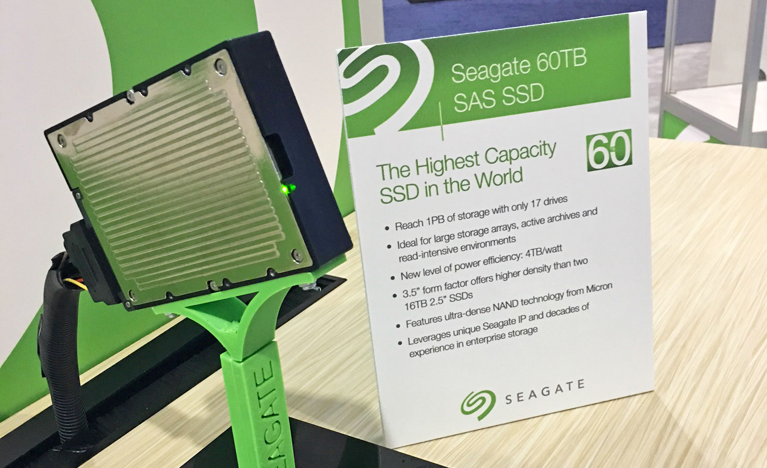 Seagate Unveils Imposing 60TB SSD Business Storage Solution, Following 10TB Hard Drives