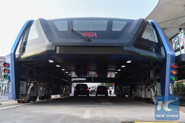 China Reveals Innovative Transit Elevated Bus to Combat Road Congestion