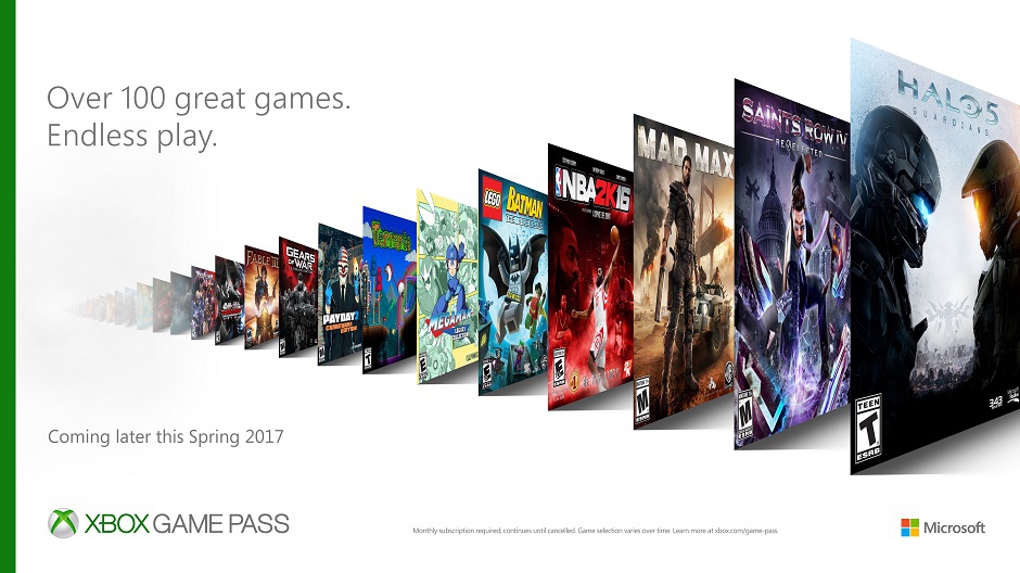 Microsoft Launches Xbox Game Pass: Explore Over 100 Games on Your Xbox Console