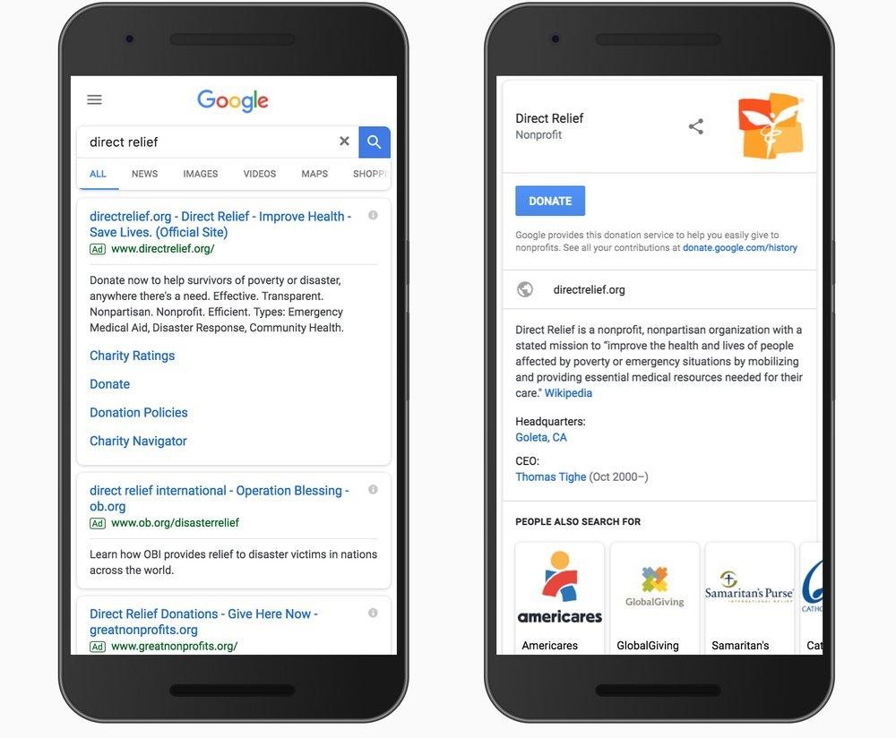 Google Adds A Donate Button To Search Results To Encourage Giving During The Holidays