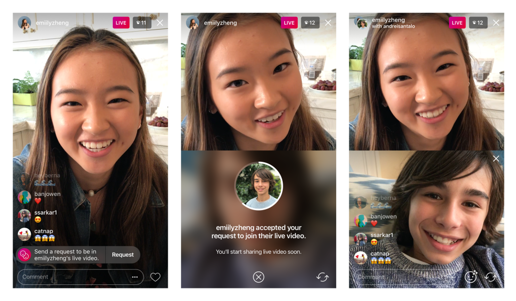 Instagram Adds A Request Button For Friends To Crash Your Live Stream