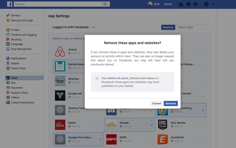 Facebook Launches Bulk App Removal Tool To Clean Up Your Privacy Settings