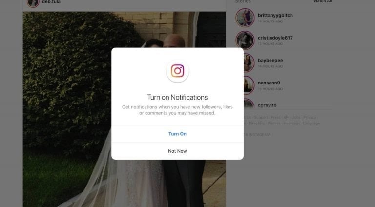 Instagram Will Finally Allow Users To Receive Browser Notifications