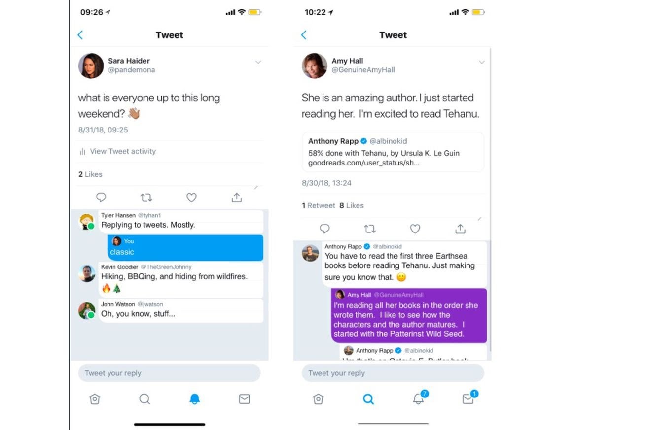 Twitter Is Testing Threaded Replies And Status Indicators