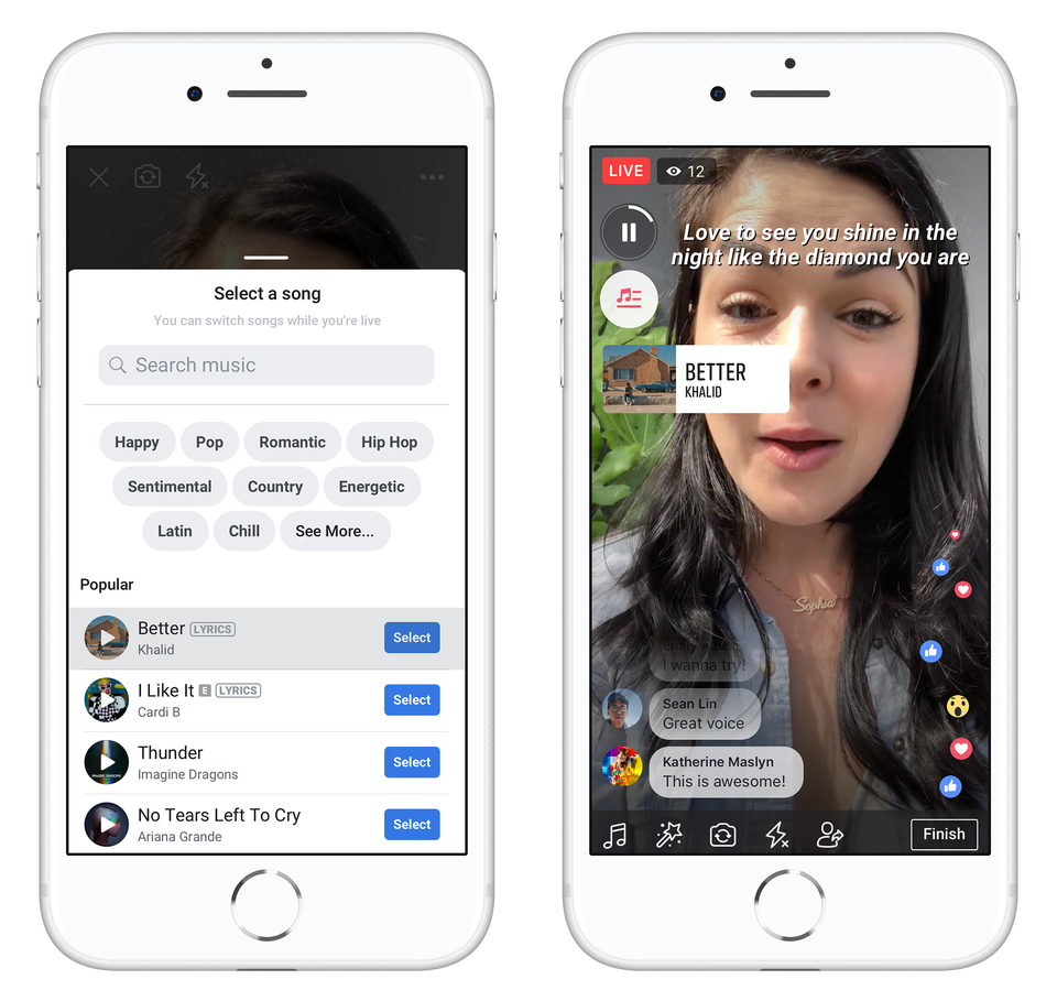 Facebook Adds Music Features To Profiles And Stories, Expands Lip Sync Live To Pages