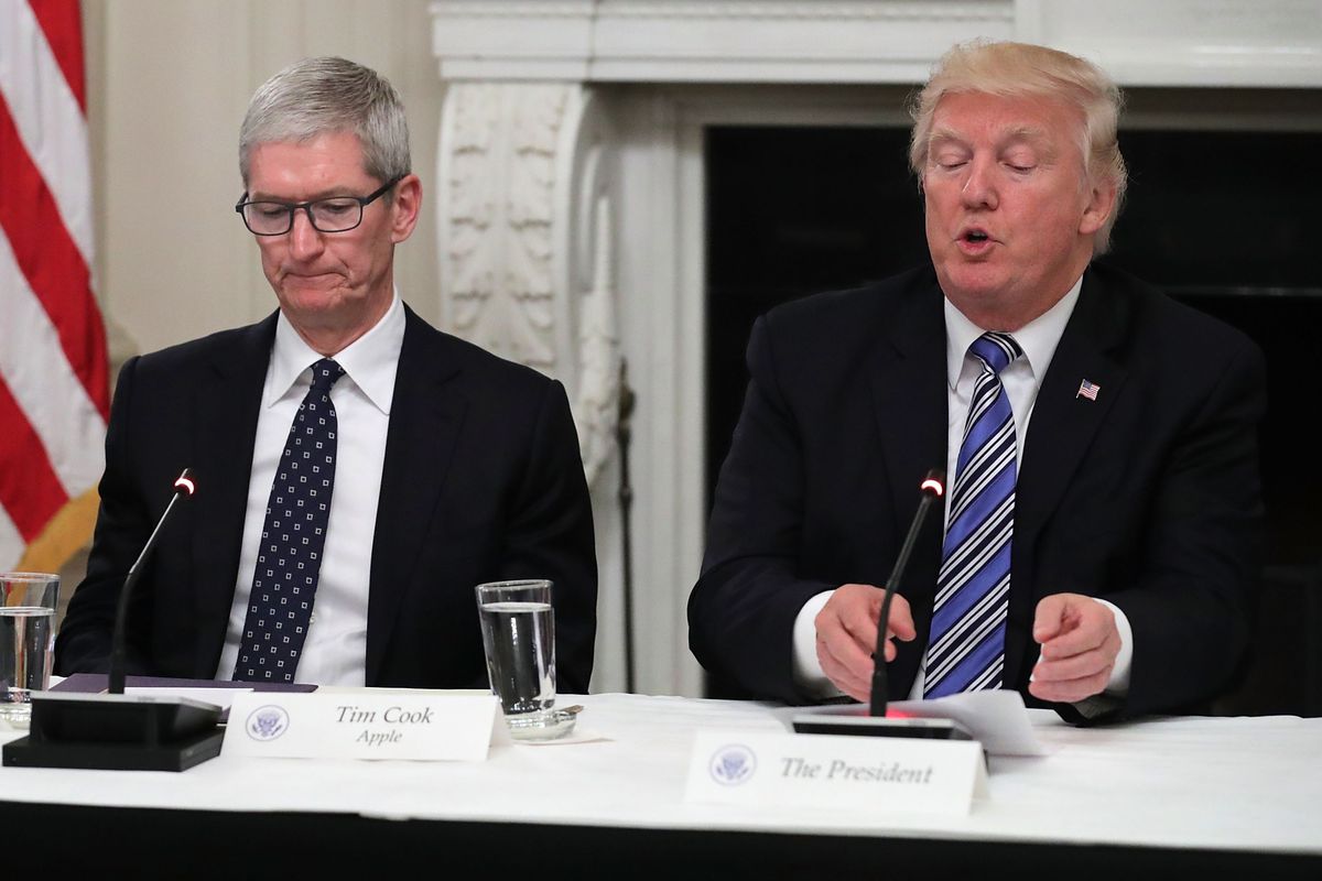 Tim Cook, Apple Ceo Warns President Trump About China Tariffs And Samsung Competition
