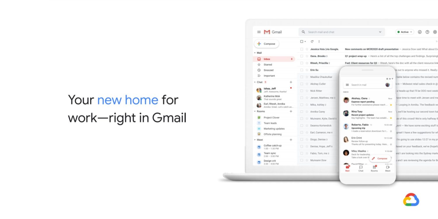 Massive Gmail Redesign Brings New Features Like Meet And Rooms Together