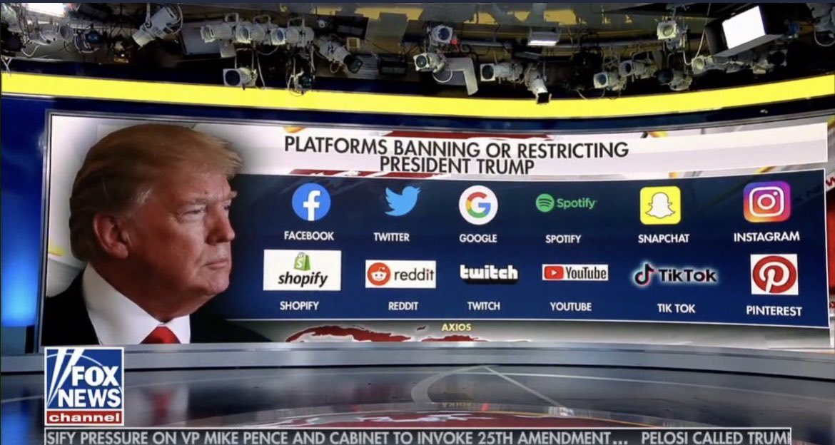 Shopify And Pinterest Join The Campaign to Restrict The Outgoing U.S. President From Their Platforms