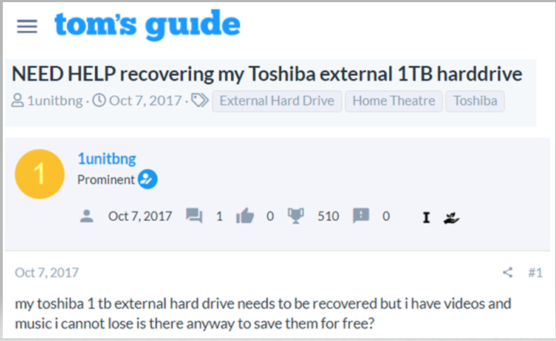 How To Recover Data From Toshiba External Hard Drive