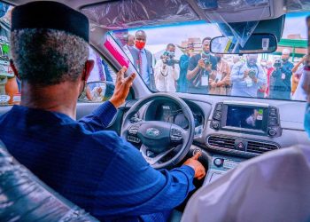 Vice President Osinbajo Test Drives Made-in-Nigeria Electric Car