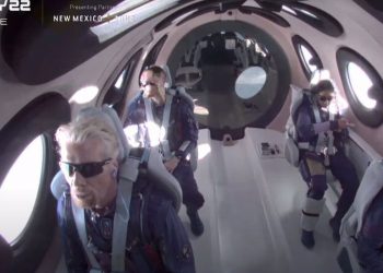 Richard Branson Left For Space With Some Employees Onboard Virgin Galactic Custom Space Shuttle