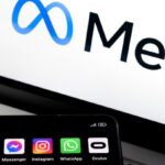 Here Is Why Meta Platforms Were Down Briefly Yesterday Metaverse,Meta,Facebook.,Silhouette,Of,Smartphone,With,Facebook,,Messenger,,Whatsapp,