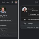 Android's Google Account Switcher Gets a Fullscreen Redesigned Updates for Gmail material-you-google-account-switcher-before-after