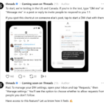 Threads Tests Shortcut For Quick DM Conversations new threads dm