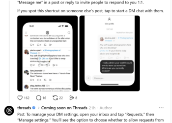Threads Tests Shortcut For Quick DM Conversations