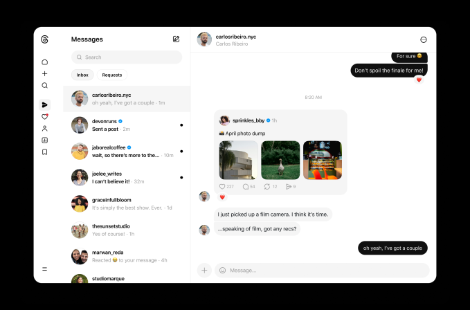 Finally Threads Adds Messaging To The Web