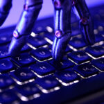 Record Labels Face Lawsuit From Musicians' Union Over AI Licensing Illustration shows keyboard and a robotic hand